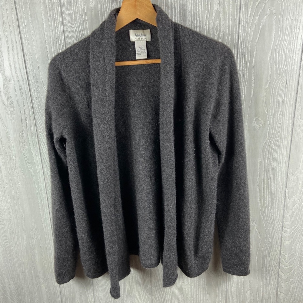 Neumann Marcus 100% Cashmere Open Front Cardigan